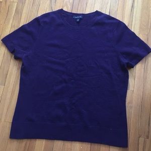 Lands’ End Cashmere Short Sleeved Sweater